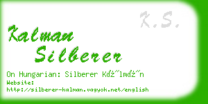 kalman silberer business card
